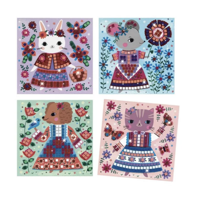 DJECO COLLAGE - MOSAÏQUE GLITTER LOVELY PETS 5-8ANS