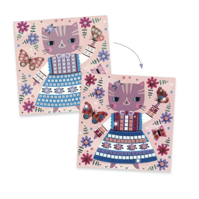 DJECO COLLAGE - MOSAÏQUE GLITTER LOVELY PETS 5-8ANS