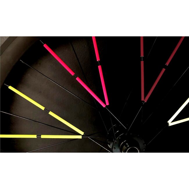 Lot De 72 Réflecteurs De Rayons Pour Vélo - 6 Couleurs, Visibilité 360°, Facile à Monter