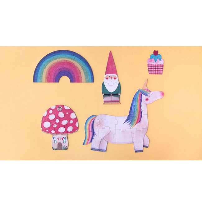 LONDJI PUZZLE ÉVOLUTIF & RÉVERSIBLE LICORNE "HAPPY BIRTHDAY UNICORN!" (2-4-6-8-10 PCS)