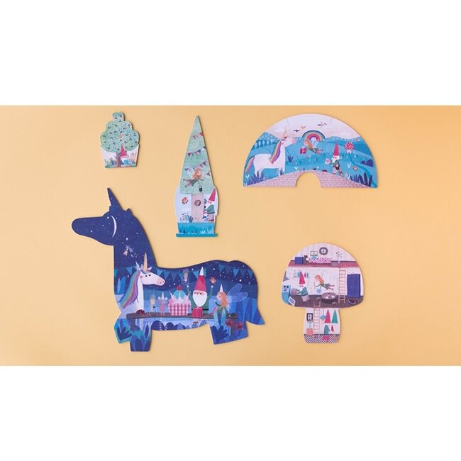 LONDJI PUZZLE ÉVOLUTIF & RÉVERSIBLE LICORNE "HAPPY BIRTHDAY UNICORN!" (2-4-6-8-10 PCS)