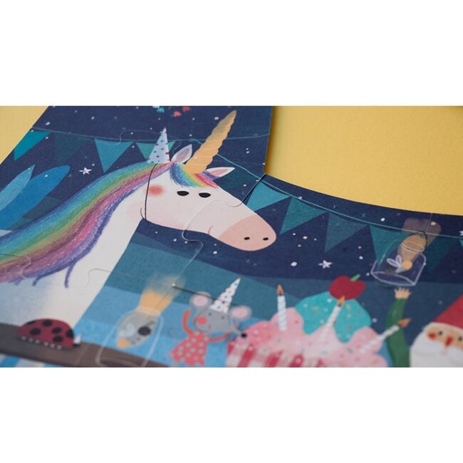 LONDJI PUZZLE ÉVOLUTIF & RÉVERSIBLE LICORNE "HAPPY BIRTHDAY UNICORN!" (2-4-6-8-10 PCS)