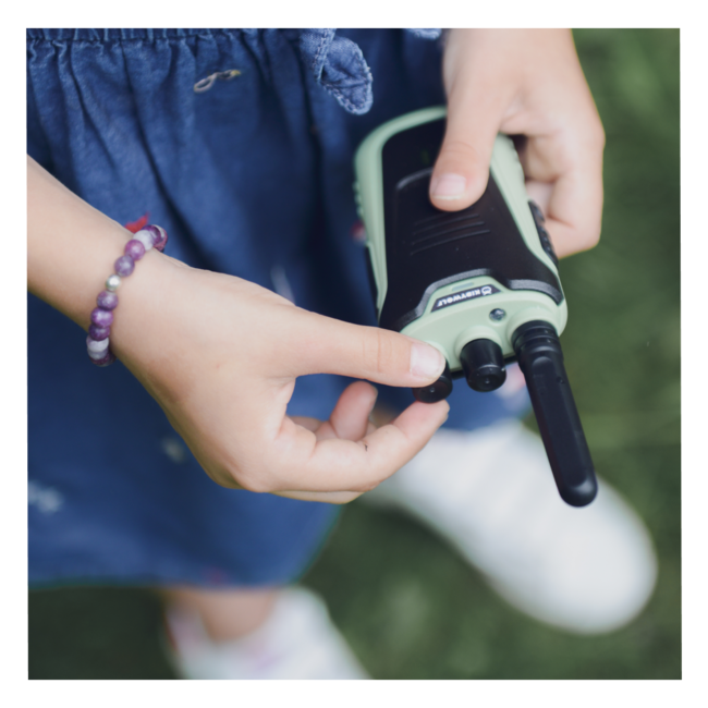 KIDYWOLF PAIRE DE TALKIE WALKIE "KIDYTALK" BLEU & ROUGE