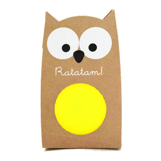 RATATAM BALLE REBONDISSANTE HIBOU - JAUNE FLUO