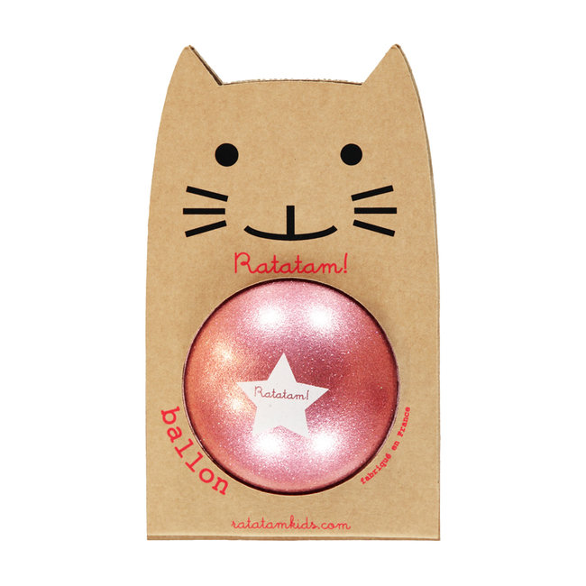 RATATAM BALLON CHAT PAILLETTES ROSE