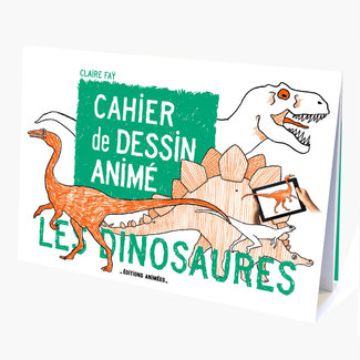 ÉDITIONS ANIMÉES CAHIER DE DESSIN ANIMÉ "LES DINOSAURES" 16 PAGES