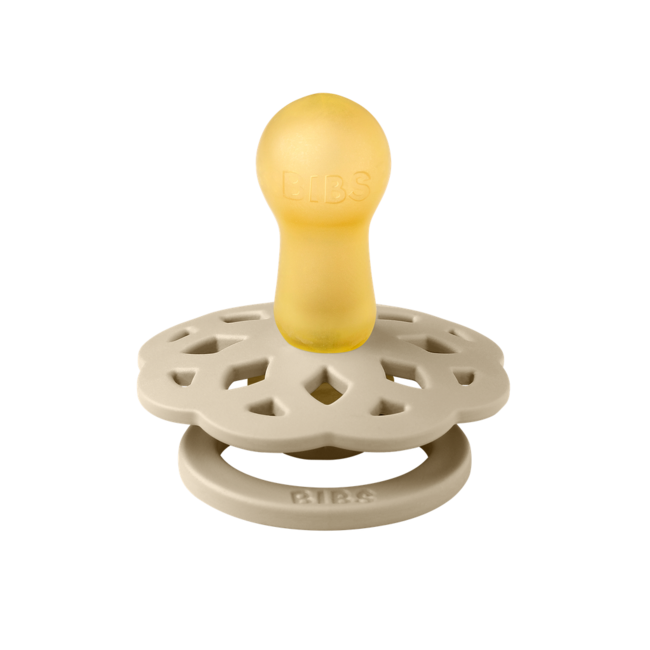 BIBS TÉTINE EN CAOUTCHOUC NATUREL "BOHÈME" VANILLE