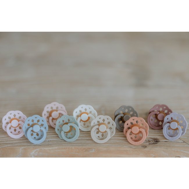 BIBS TÉTINE EN CAOUTCHOUC NATUREL "BOHÈME" VANILLE