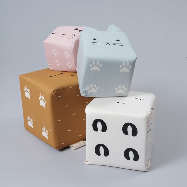 FABELAB CUBES D'EVEIL EN TISSUS ANIMAUX