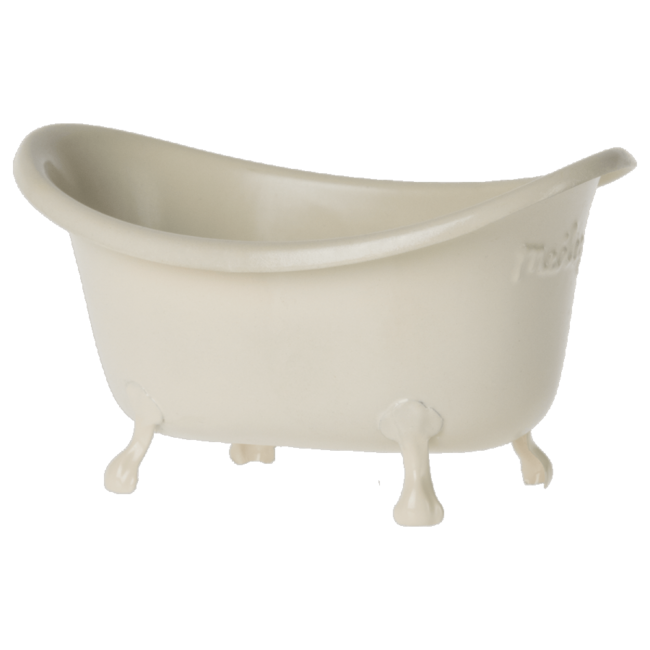 MAILEG MINI BAIGNOIRE MÉTAL BLANC 6CM