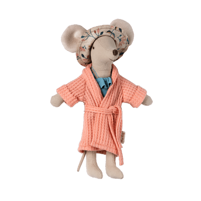 MAILEG PEIGNOIR POUR SOURIS CORAIL - COLLECTION PLAGE