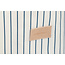 NOBODINOZ CORBEILLE A JOUET 41X37X37CM "ODEON" BLUE THIN STRIPES NATURAL