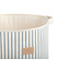 NOBODINOZ CORBEILLE A JOUET 41X37X37CM "ODEON" BLUE THIN STRIPES NATURAL