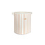 NOBODINOZ CORBEILLE A JOUET 41X37X37CM "ODEON" TAUPE STRIPES NATURAL