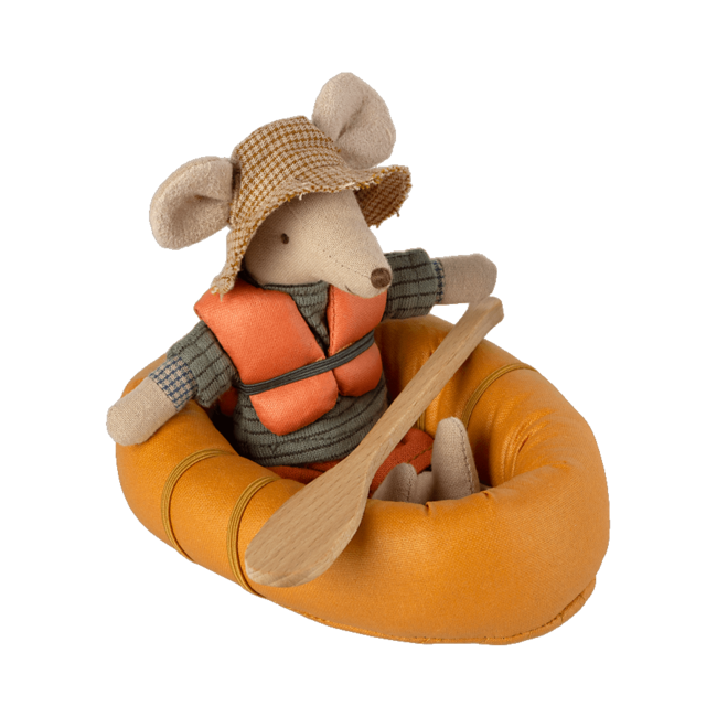MAILEG BATEAU CANÖE AVEC GILET ET RAME