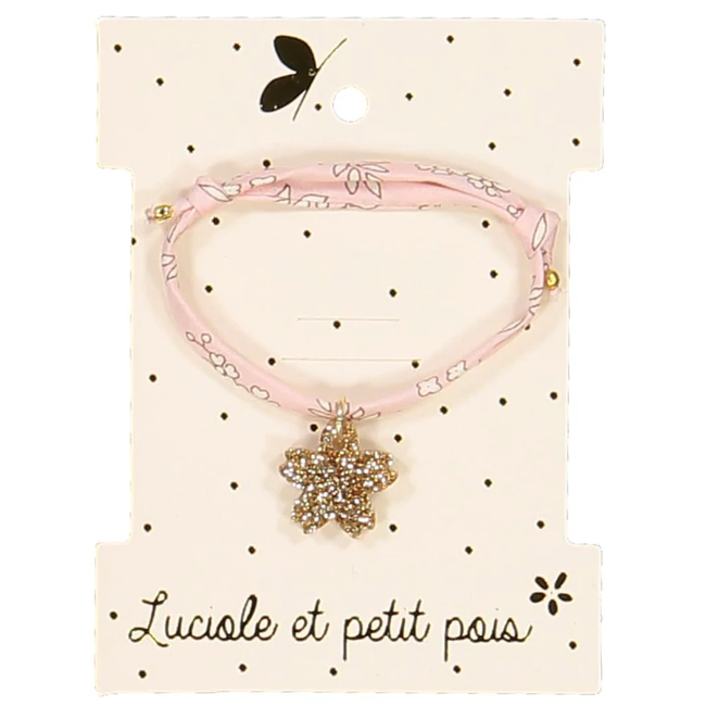 LUCIOLE ET PETIT POIS BRACELET AJUSTABLE LIBERTY - CAPEL ROSE NUDE