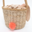 MERI MERI SAC PANIER OSIER LAPIN - OREILLES À NOUER CORAIL