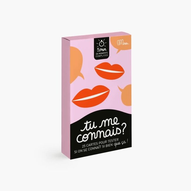 MINUS EDITIONS 25 CARTES "TU ME CONNAIS ?" POUR TESTER SES CONNAISSANCES