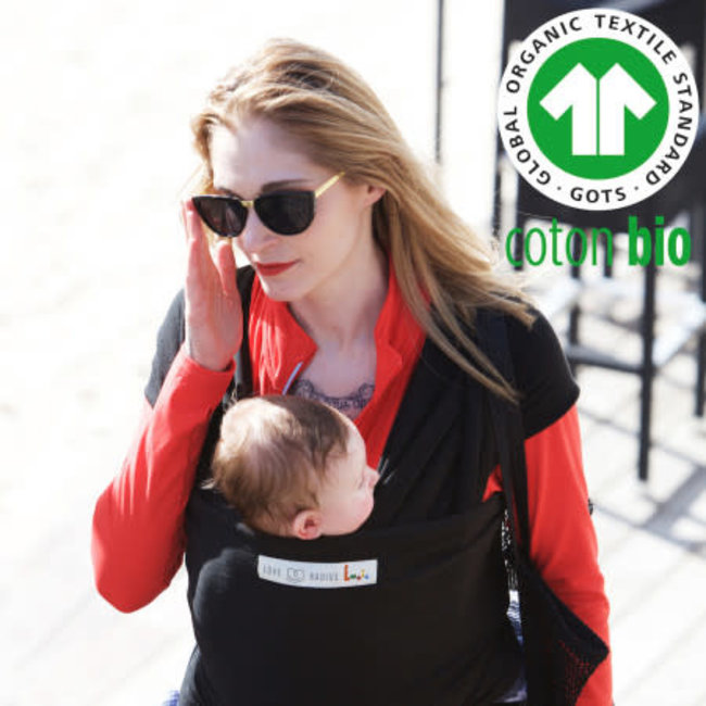 LOVE RADIUS ECHARPE DE PORTAGE "BASIC" FIBRES BIO PRESQUE NOIR