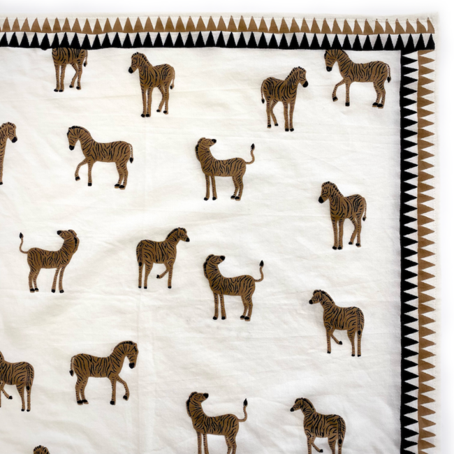 APACHES ZÈBRE CRÈME - GRAND FOULARD APACHES LATIKA