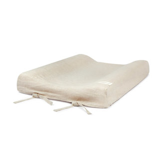 NOBODINOZ HOUSSE DE MATELAS À LANGER 70X50CM "LIN FRANÇAIS" GREIGE