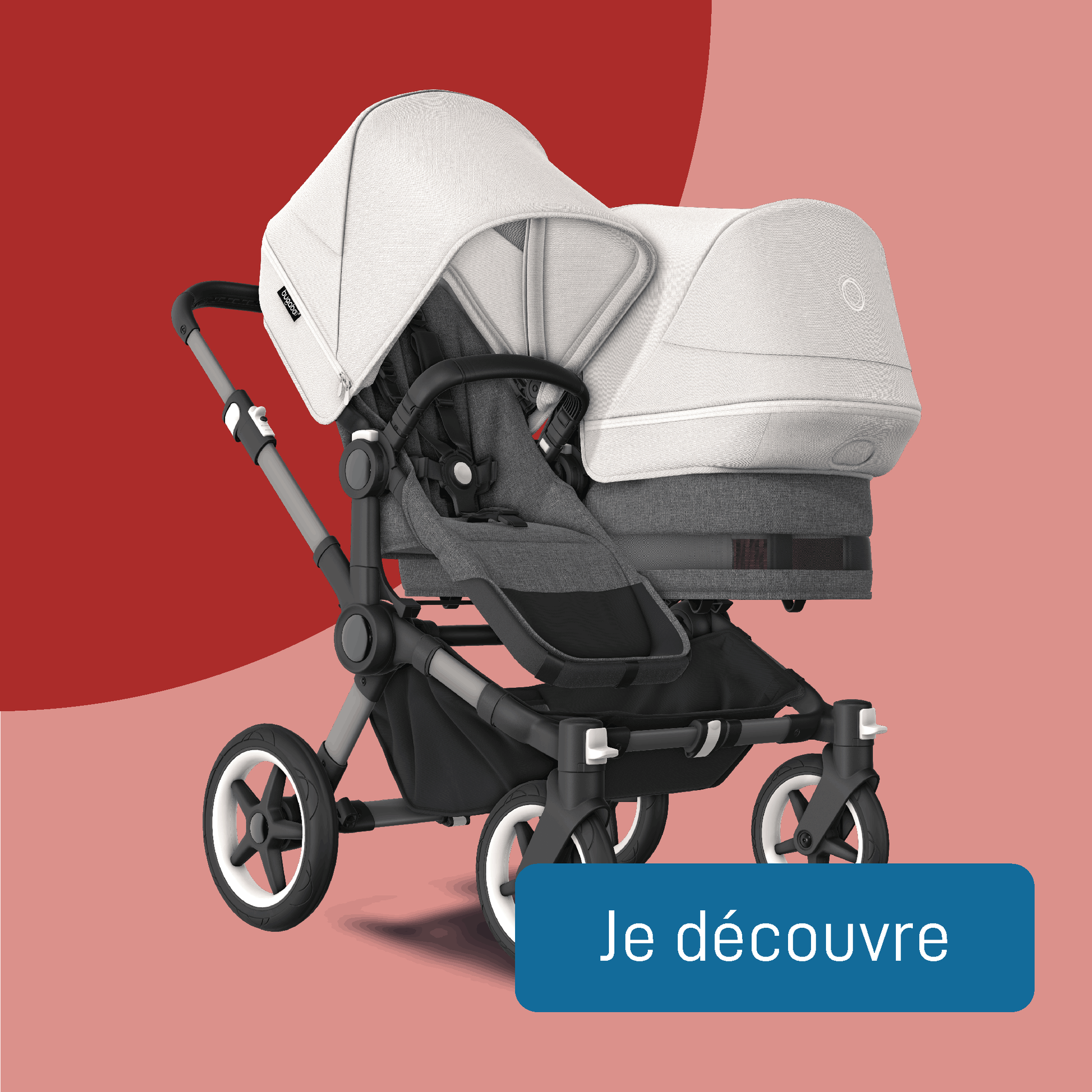 Découvrir la poussette jumeaux polyvalente Donkey 5 Bugaboo