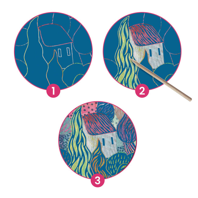 DJECO INSPIRED BY VAN GOGH - CARTES À GRATTER - LE SUD 5-8ANS