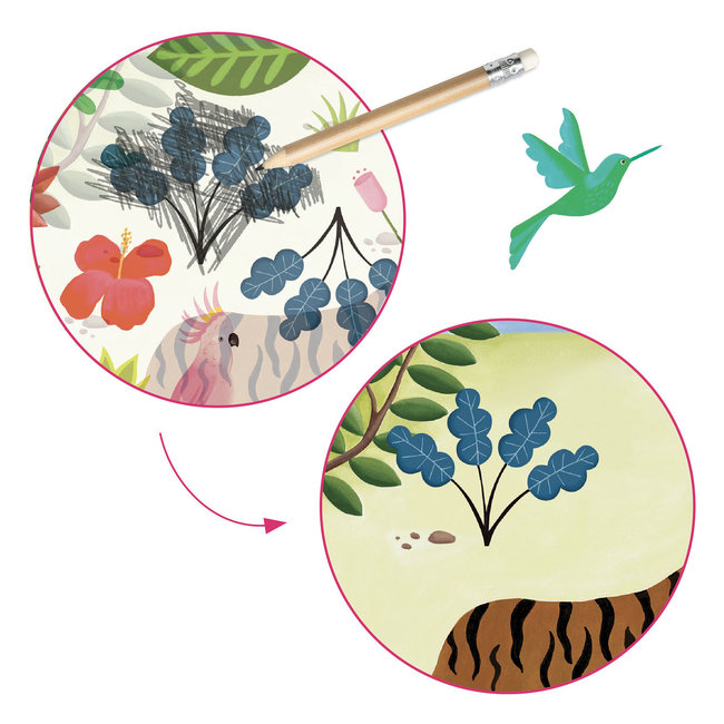 DJECO INSPIRED BY LE DOUANIER ROUSSEAU - DÉCALCOMANIE - CANDIDES 5-8ANS