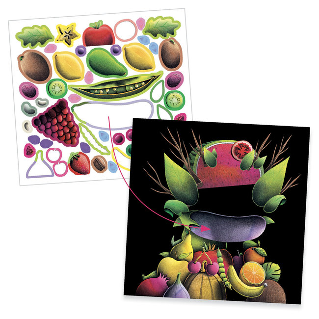 DJECO INSPIRED BY GIUSEPPE ARCIMBOLDO - STICKERS - LE PRIMEUR 5-8ANS