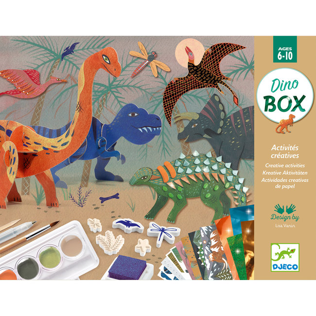 DJECO COFFRET 6 ACTIVITÉS CRÉATIVES - DINOSAURES 6-10ANS