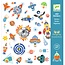 DJECO STICKERS - PLANCHE DE 160 AUTOCOLLANTS INTERSTELLAIRE 4-7ANS