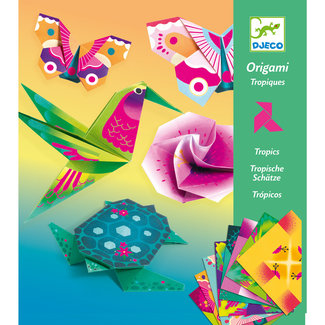 DJECO PAPIER CREATIF - ORIGAMI NIVEAU 3 - TROPIQUES 7-12ANS