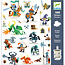 DJECO STICKERS - PLANCHE DE 160 AUTOCOLLANTS CHEVALIER & DRAGON 4-7ANS