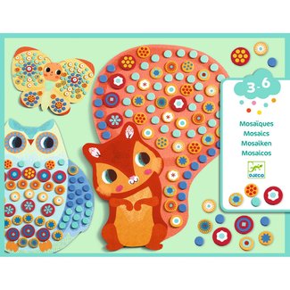 DJECO COLLAGE DES PETITS - MOSAÏQUE ANIMAUX MILLEFIORI 3-6ANS