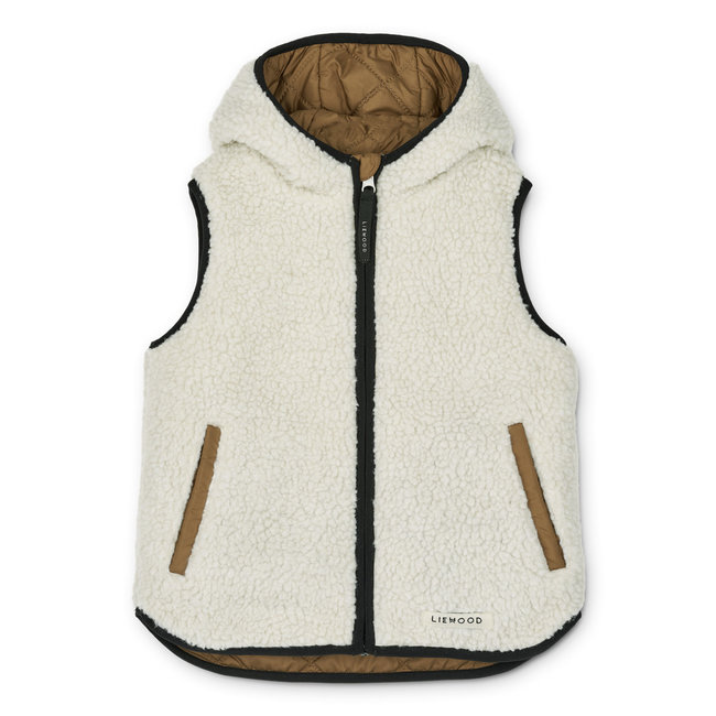 LIEWOOD VESTE SANS MANCHE SHERPA "DIANA" PECAN / SANDY MIX