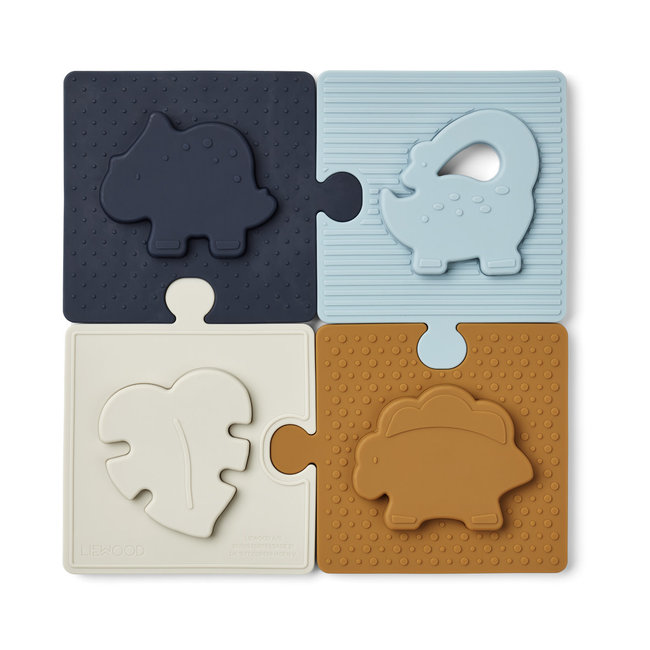 LIEWOOD PUZZLE BÉBÉ "BODIL" DINO SEA BLUE MIX