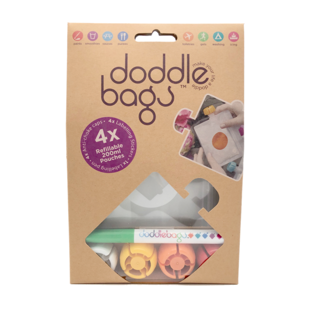 DOODLEBAGS 4 GOURDES RÉUTILISABLES