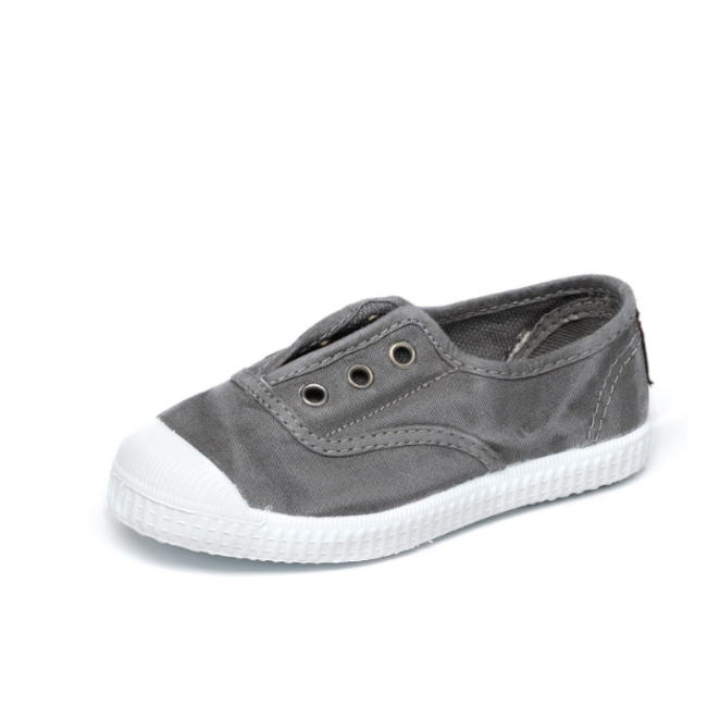 CIENTA CHAUSSURES EN TOILE ELASTIQUÉE DÉLAVÉ GRIS INTERMÉDIAIRE
