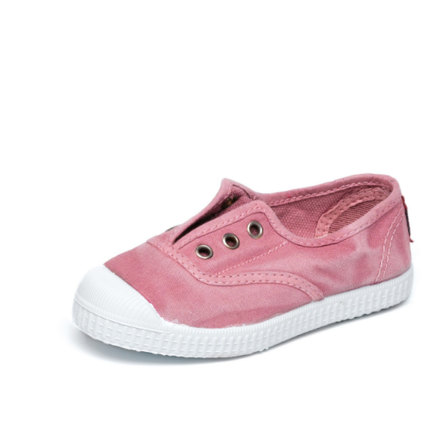 CIENTA CHAUSSURES EN TOILE ELASTIQUÉE VIEUX ROSE DÉLAVÉ