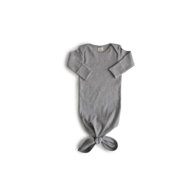 MUSHIE PYJAMA NAISSANCE NOUÉ "GOWN" GRIS CHINÉ