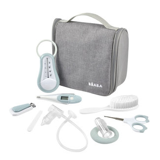 BEABA TROUSSE DE TOILETTE ET 9 ACCESSOIRES GREY-BLUE