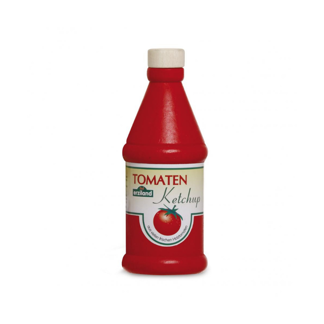 ERZI BOUTEILLE DE KETCHUP EN BOIS