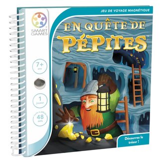 SMARTGAMES LIVRE JEU MAGNÉTIQUE - EN QUÊTE DE PÉPITES +7ANS