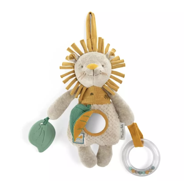 MOULIN ROTY PELUCHE D'ACTIVITÉ LION À SUSPENDRE - SOUS MON BAOBAB