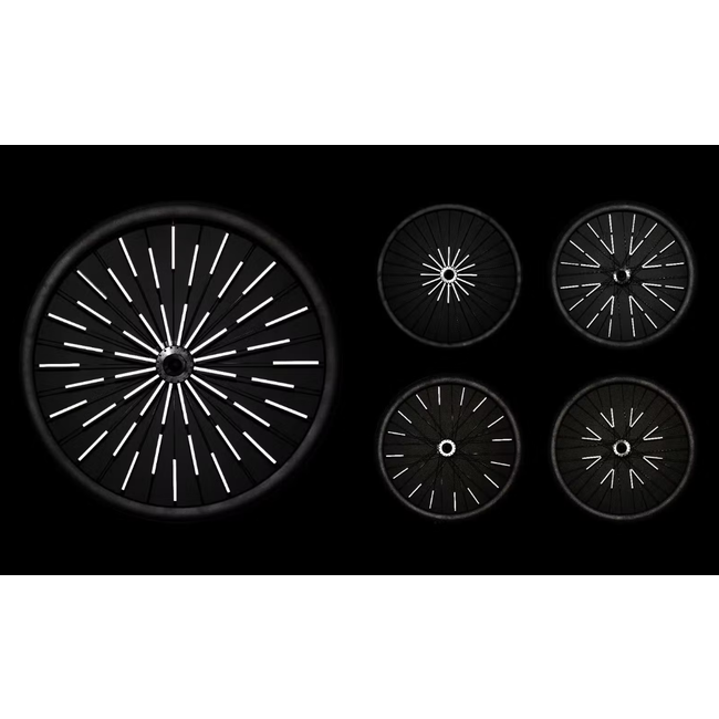RAINETTE 12 X RÉFLECTEURS POUR RAYONS DE VÉLO "ROSE FLUO"