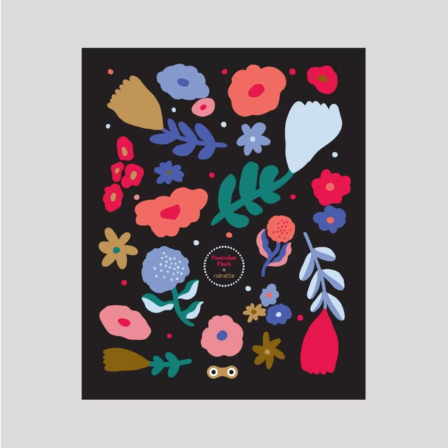 RAINETTE GRANDE PLANCHE STICKERS RÉFLÉCHISSANTS "FLOWER" PASCALINE FLOCH