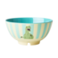 RICE GRAND BOL MÉLAMINE RICE - DINO BLEU CLAIR