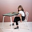 LES GAMBETTES CHAISE ENFANT 6-12ANS COLETTE UNI ROSE POUDRÉ