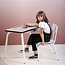 LES GAMBETTES CHAISE ENFANT 6-12ANS COLETTE UNI GRIS PERLE