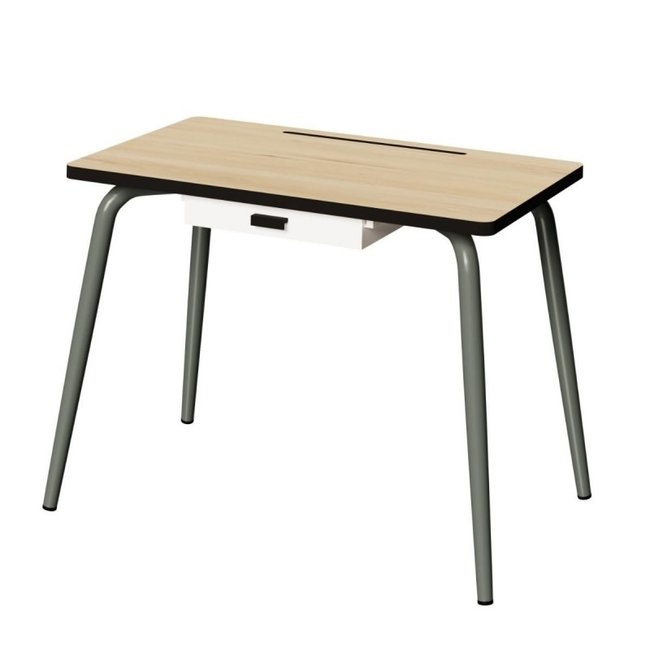 LES GAMBETTES BUREAU D'ECOLIER 6-12ANS ROMY UNI BOIS CLAIR - PIEDS KAKI